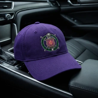 DISCOUNT-Omega Psi Phi Crest - Shield Emblem Hat