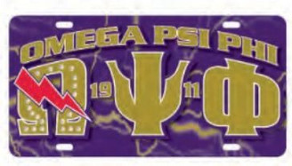 Omega Psi Phi D9 Founders License Plates