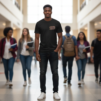 DISCOUNT-Omega Psi Phi T-Shirt etters and swoosh