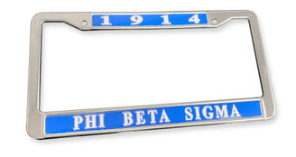 SAVAGE Phi Beta Sigma Chrome 1914 License Plate Frames 