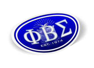  Phi Beta Sigma Color Oval Decal 