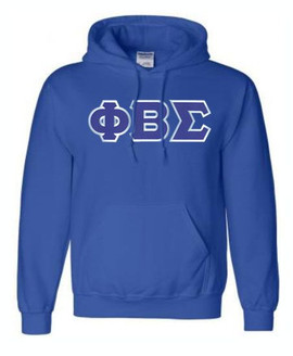 DISCOUNT Phi Beta Sigma Lettered Hooded Sweatshirt