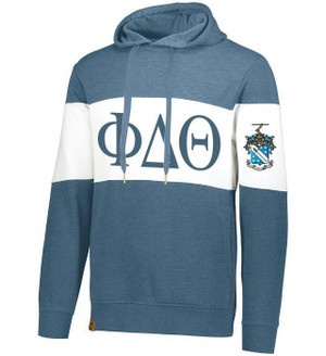  Phi Delta Theta Ivy League Hoodie W Crest On Left Sleeve 