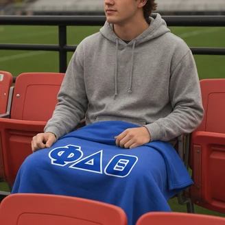 DISCOUNT-Phi Delta Theta Twill Sweatshirt Blanket