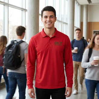 Phi Kappa Psi-World Famous Long Sleeve Dry Fit Polo