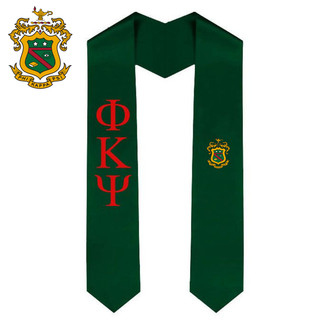Phi Kappa Psi Greek Lettered Graduation Sash Stole With Crest
