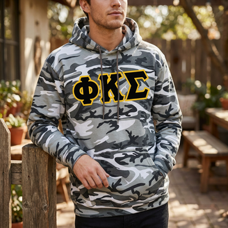 DISCOUNT-Phi Kappa Sigma Camo Pullover Hooded Sweatshirt