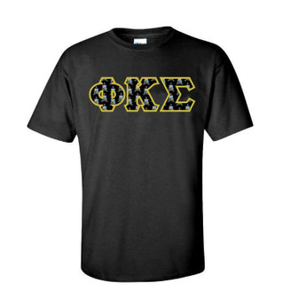 Phi Kappa Sigma Fraternity Crest - Shield Twill Letter Tee