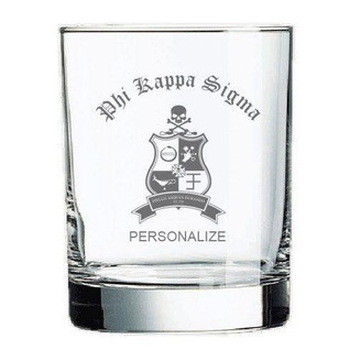 Phi Kappa Sigma Old Style Glass