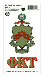  Phi Kappa Tau Crest - Shield Decal 