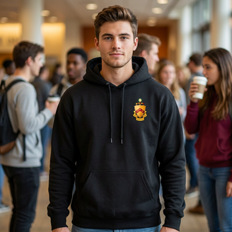 DISCOUNT-Phi Kappa Tau Crest - Shield Emblem Hooded Sweatshirt