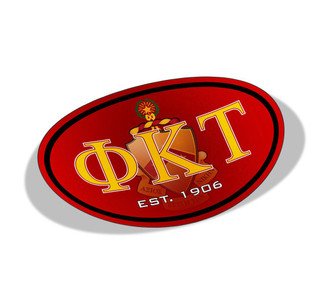  Phi Kappa Tau Color Oval Decal 
