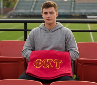 DISCOUNT-Phi Kappa Tau Twill Sweatshirt Blanket