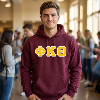 Phi Kappa Theta Letters Hooded Sweatshirt - Best Value