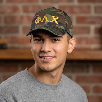Phi Lambda Chi Lettered Camouflage Hat
