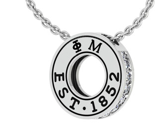 Phi Mu Circle Established Charm Necklace - ON SALE!