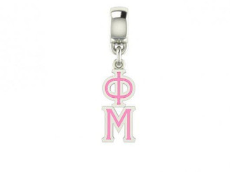 Phi Mu Color Filled Stainless Lavaliere Necklace - ON SALE!