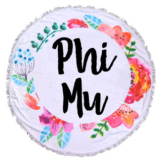 Phi Mu Fringe Towel Blanket