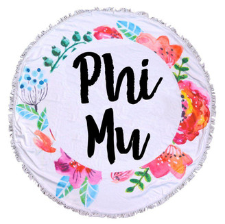 Sorority Shop Phi Mu Fringe Towel Blanket 