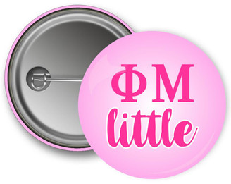 Uptown Greek Phi Mu Little Button 