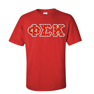 Phi Sigma Kappa Fraternity Crest - Shield Twill Letter Tee