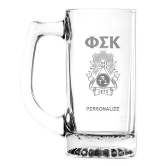 Phi Sigma Kappa Glass Engraved Mug