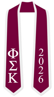 Phi Sigma Kappa Graduation Sash Stole w/ Year
