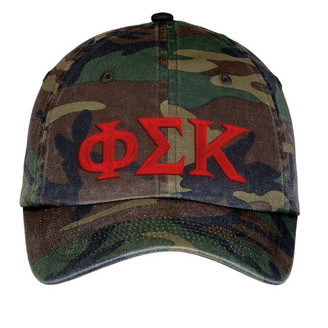  Phi Sigma Kappa Lettered Camouflage Hat 