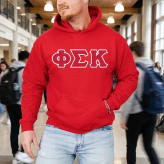 Phi Sigma Kappa Letters Hooded Sweatshirt - Best Value
