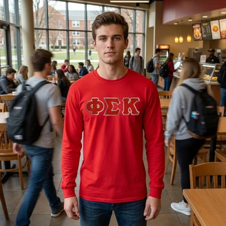 DISCOUNT Phi Sigma Kappa Lettered Long sleeve