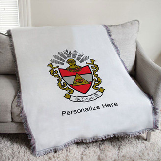 Phi Sigma Phi Full Color Crest Afghan Blanket Throw