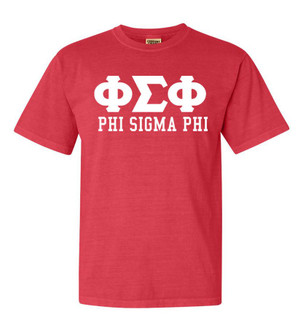 Phi Sigma Phi Greek Custom Comfort Colors Heavyweight T-Shirt