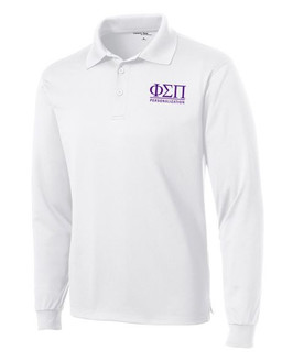 Phi Sigma Pi- $35 World Famous Long Sleeve Dry Fit Polo