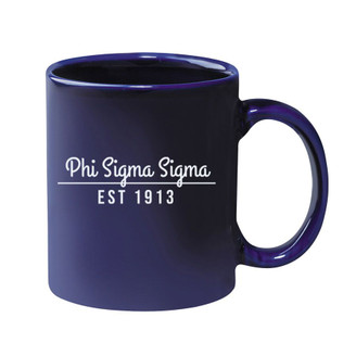 Phi Sigma Sigma 11 oz. Colored Stoneware Mug