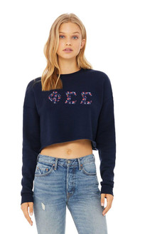 Phi Sigma Sigma Bella + Canvas - Women's Cropped Crew Fleece