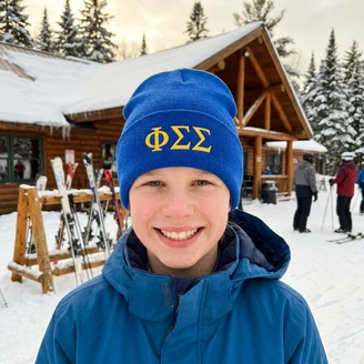 Phi Sigma Sigma Greek Letter Knit Cap