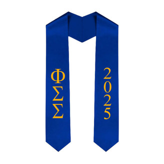  Phi Sigma Sigma Greek Lettered Graduation Sash Stole With Year - Best Value 