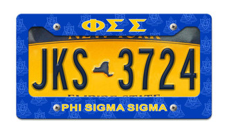 Phi Sigma Sigma License Plate Frame