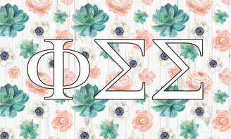 Sorority Shop Phi Sigma Sigma New Succulent Flag 