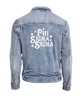  Phi Sigma Sigma Star Struck Denim Jacket 