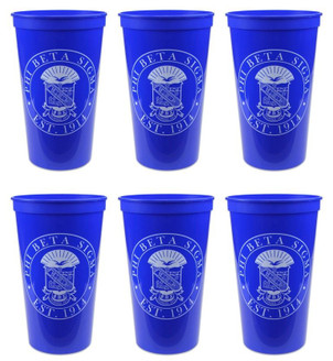 Phi Beta Sigma Set of 6 Big Plastic Stadium Cups