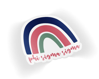 Phi Sigma Sigma Rainbow Sticker