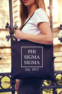 Phi Sigma Sigma Box Tote Bag