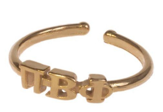 Pi Beta Phi Adjustable Letter Ring