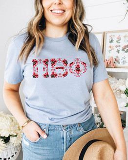 Pi Beta Phi Comfort Colors Lettered Greek Short Sleeve T-Shirt