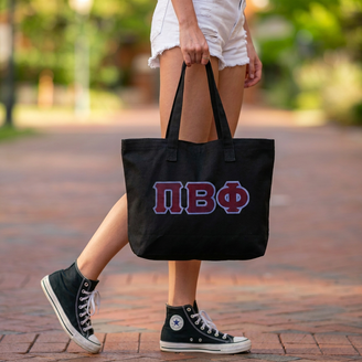 DISCOUNT- Pi Beta Phi Lettered Tote Bag - Best Value