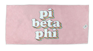 Sorority Shop Pi Beta Phi Plush Retro Beach Towel 