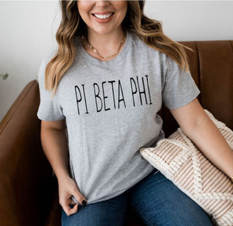 Pi Beta Phi Simple Text Tee