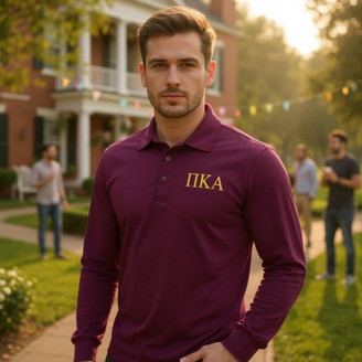 Pi Kappa Alpha-World Famous Long Sleeve Dry Fit Polo