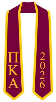 Pi Kappa Alpha Graduation Sash Stole w/ Year